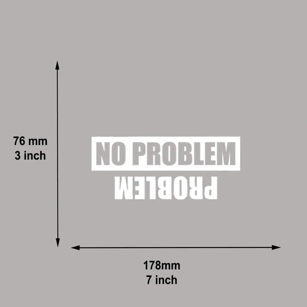 X3 No Problem Funny Bumper Sticker Waterproof Vinyl Decal