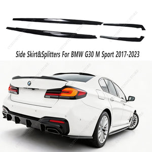 For BMW G30 G31 5 Series Gloss Black Max ABS Side Skirt