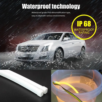 2PCS Headlight Strip APP Control RGB multi-color Drl Daytime