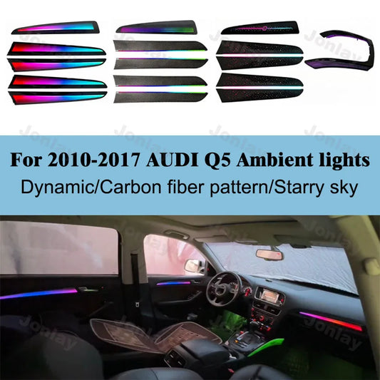 For Audi Q5 8R 2010-2017 Interior Jonlay Ambient Atmosphere Trim