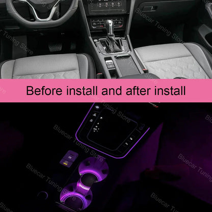 For VW Passat B8 2019-2025 LED Reading Saddle Cup Holder