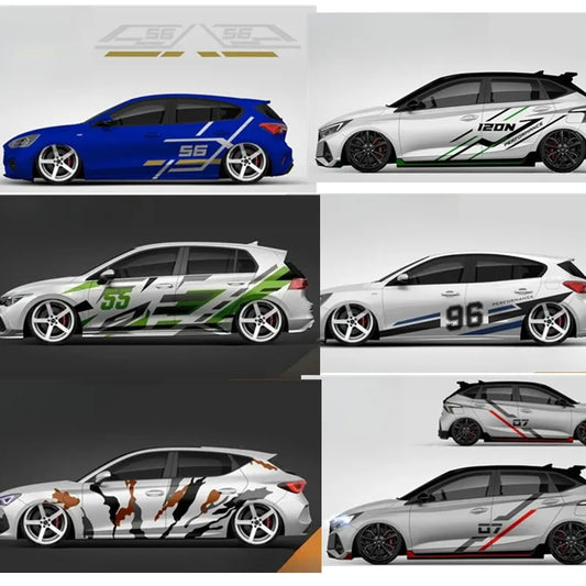 For Focus Fastbck I30 Golf Gti Stickers Body Dedicated Racing