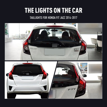 For Honda Fit Jazz 2014-2017 Drl Pair Tail Reverse Brake Turning