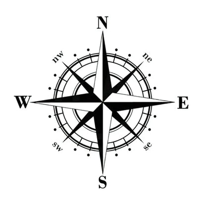 Sticker Art Design Vinyl Compass Decal Pvc Waterproof Sunscreen