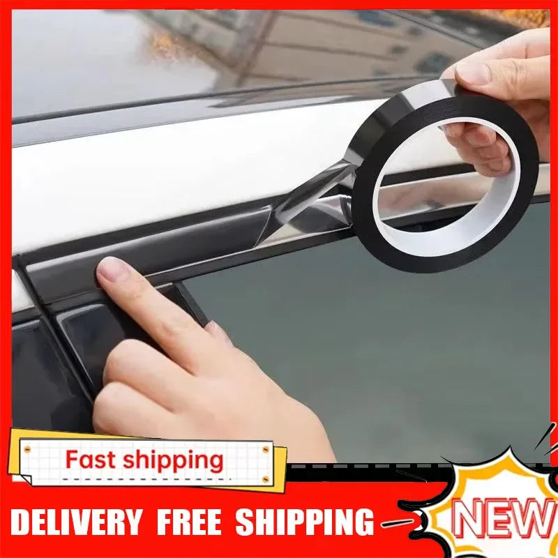 Stickers Bright Black Window Edge Protector Trim Body Door