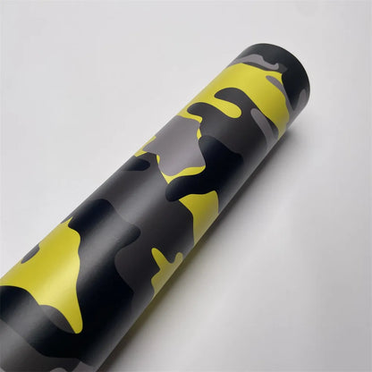 For Auto Motorcycle Body Diy Modification Yellow Camo Vinyl Wrap