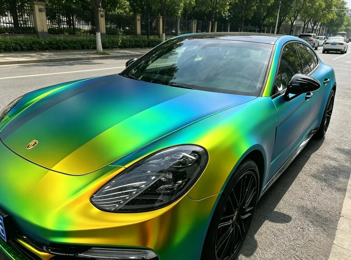 Rainbow Holographic Chrome Pet Vinyl Wrap Film self-adhesive