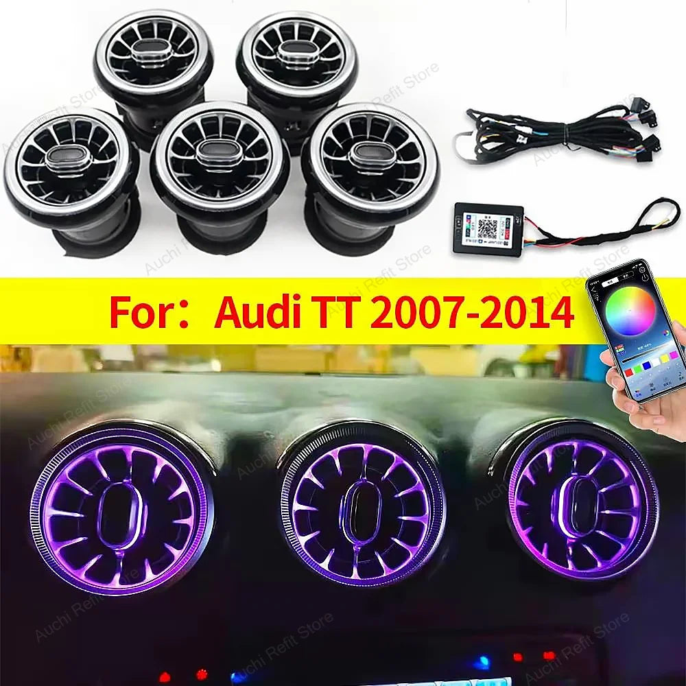 For Audi Tt 2007-2014 APP Control 256 Colours Air Vents Ac
