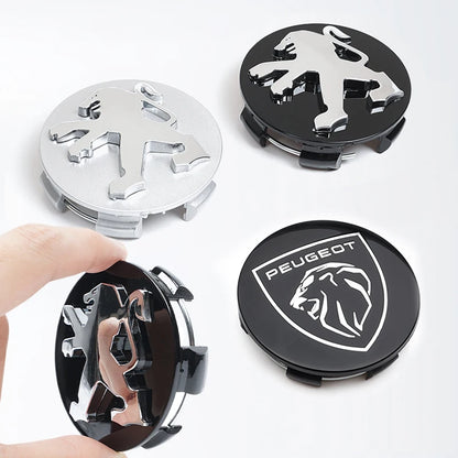 For Peugeot 408 4008 308 3008 4PCS Emblem Wheel Hub Center Cover