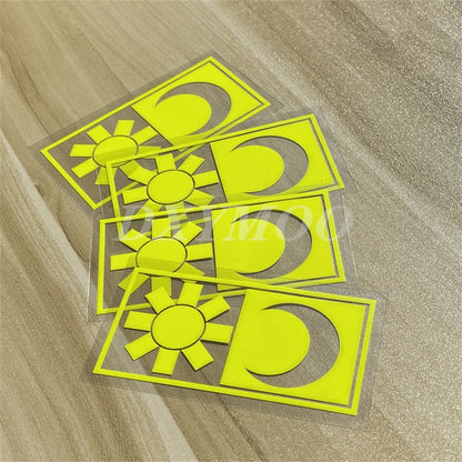 For World Racing Sponsor Moon Sun 1PCS Sticker Vinyl Modified