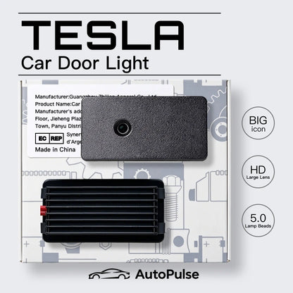 For Tesla Model3 2PCS Door Modely Models Decor Hd Leds Glass Lens