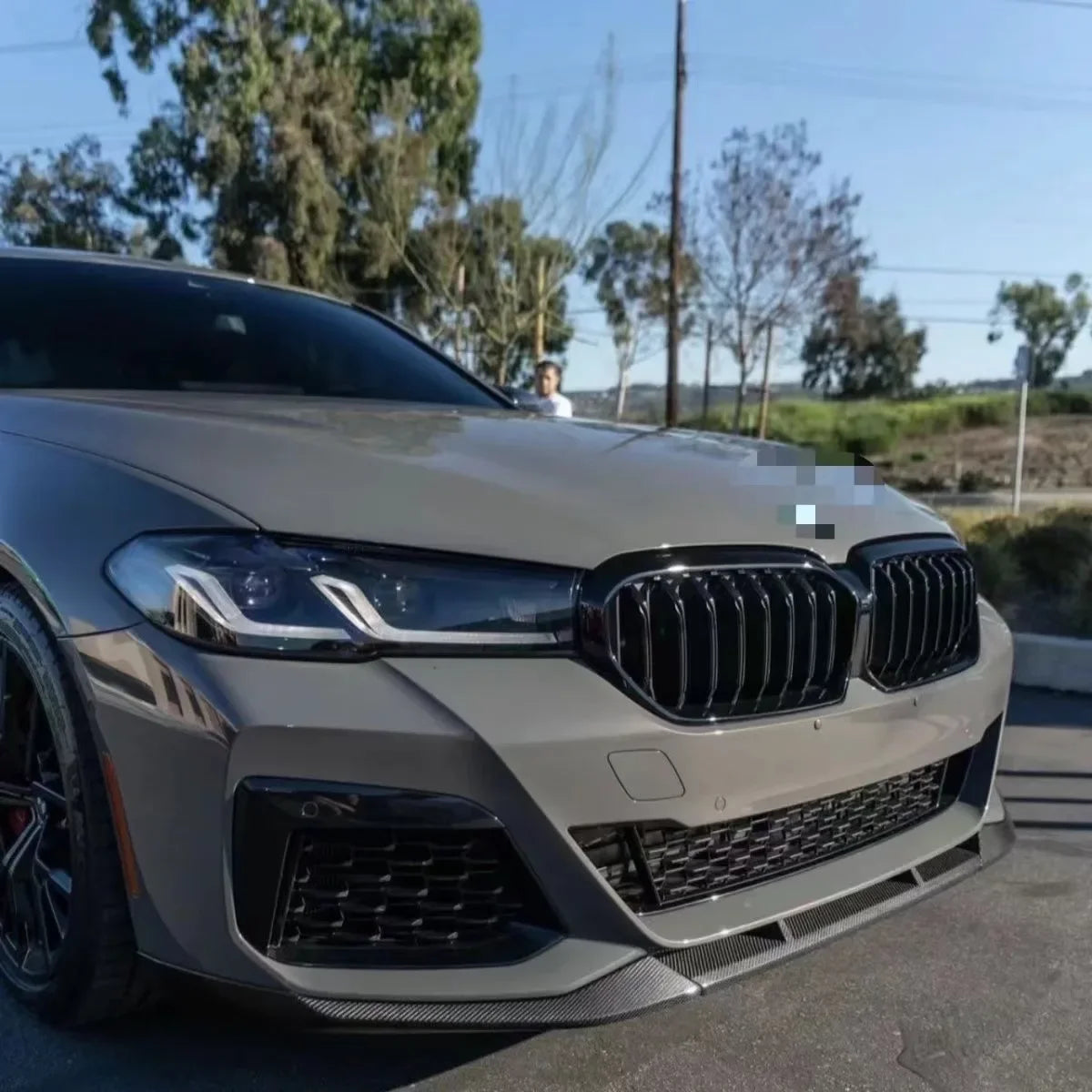 For BMW 5 Series G30 Lci Front Bumper Lip M Sport 2020 2021 2022