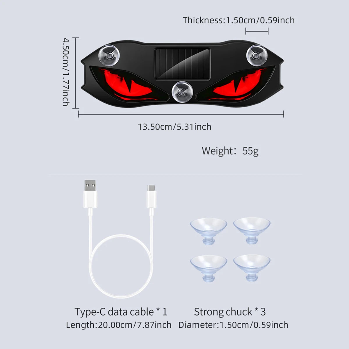 Solar Creative Devil S Eye Cold Flash Warning Dynamic