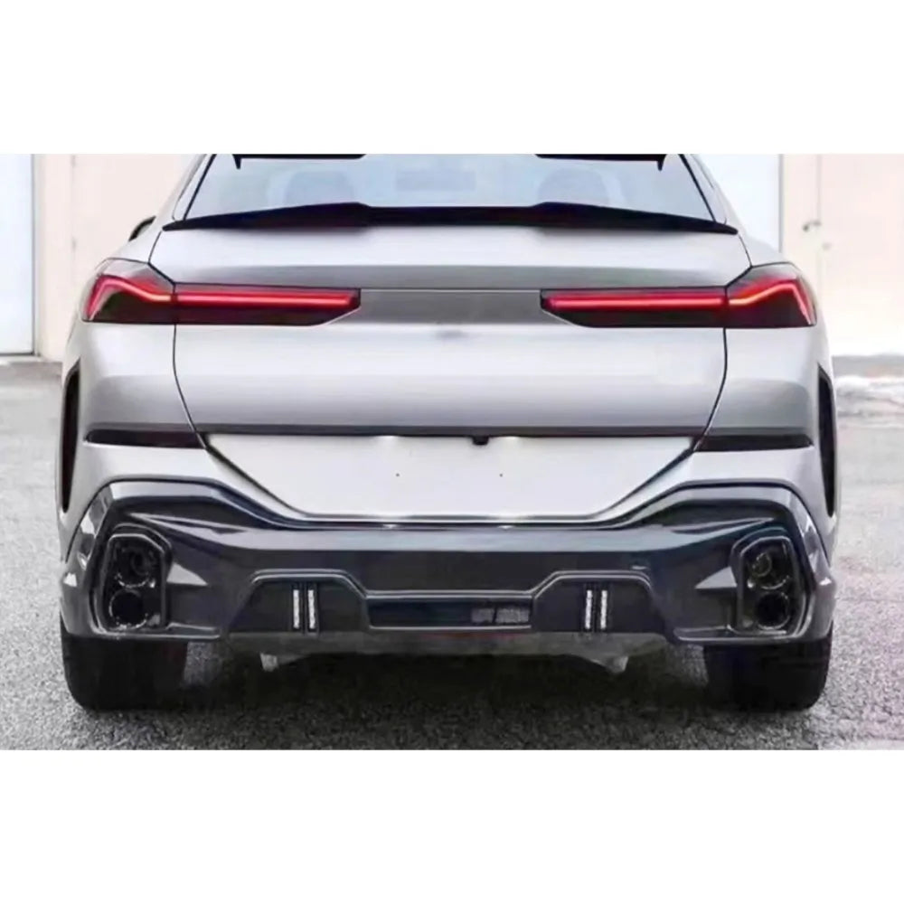 For BMW X6 G06 M Sport Ld 2020-2023 Carbon Fiber Rear Bumper Lip