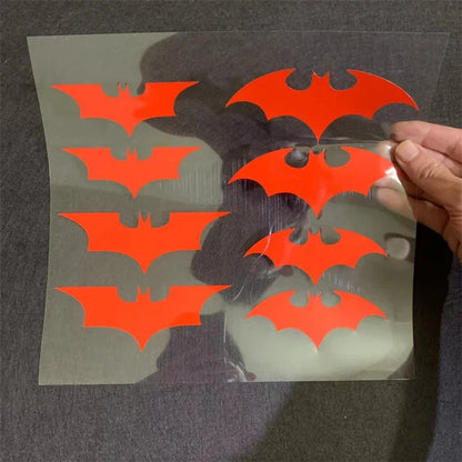 8PCS Set Bat Stickers Badge Tail Label Side Modification