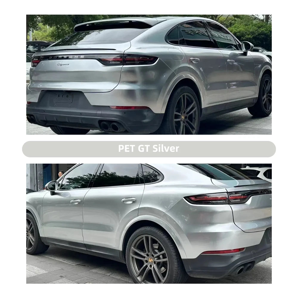 Premium Pet Gloss Gt Silver Vinyl Wrap Anti Scratch