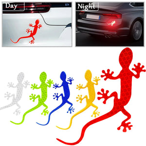 Creativity Reflective Gecko Sticker Self Adhesive Decor Decal
