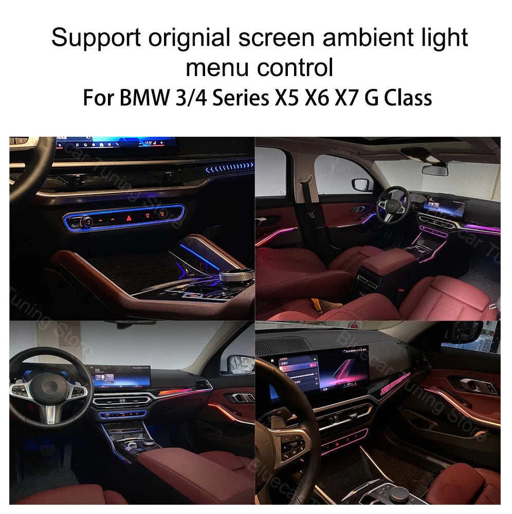 For BMW Center Console Button Frame Ambient Air Vent Fit Series