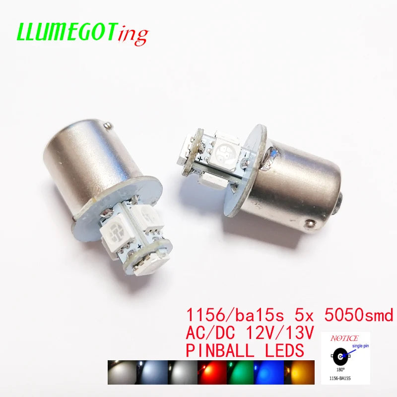50PCS 1156 ba15s Base 5X smd5050 Various Colour Available