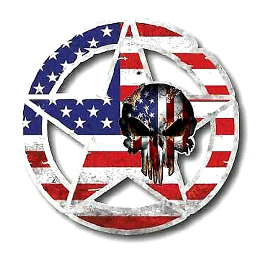 Stickers Army Star Skull Usmc Usa American Flag Decal
