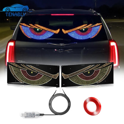 2PCS Cars Windshield Devil Eyes USB Flashing Demon Flexible