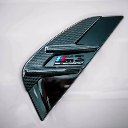 For BMW M3 M4 G80 G82 2021 Genuine Dry Carbon Fiber Fender Vent