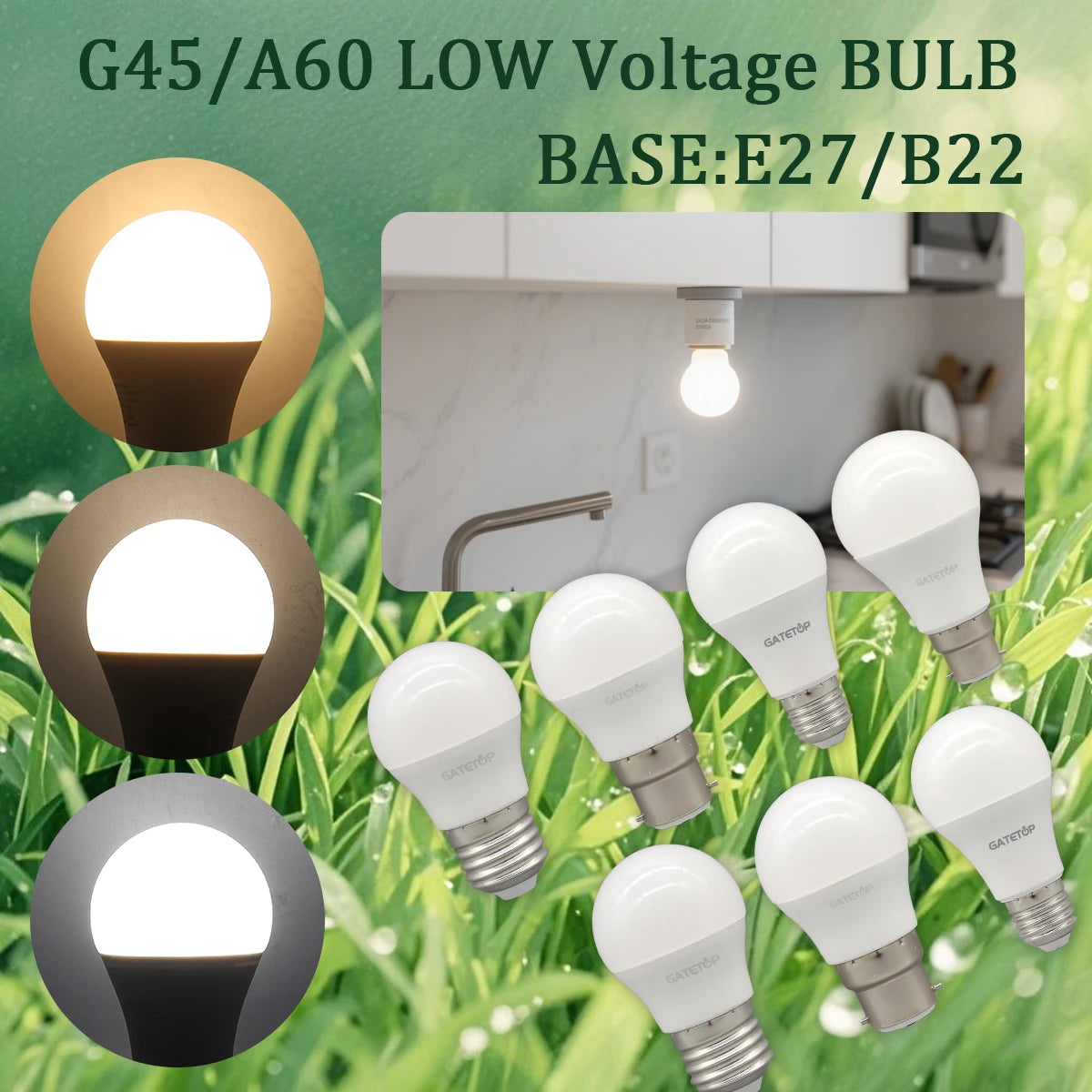 For Outdoor Lighting 4-20pcs Bulb E27 Ac Dc 12V 24V 48V Lampada