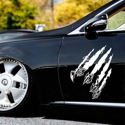 Beast Claw Paw Print Scratch Marks Stickers Creative Decals