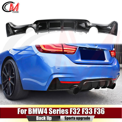 For BMW 4 Series F32 F33 F36 Rear Lip Bumper Diffuser ABS