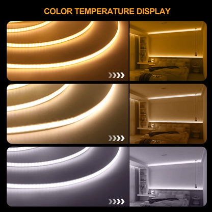 For Cabinet Home Linear Lighting Dc 5V 12V 24V Cob Strip 3MM 5MM