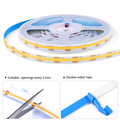 1-6pcs Cob Strip Under Cabinet Collection Display Touch Dimmer