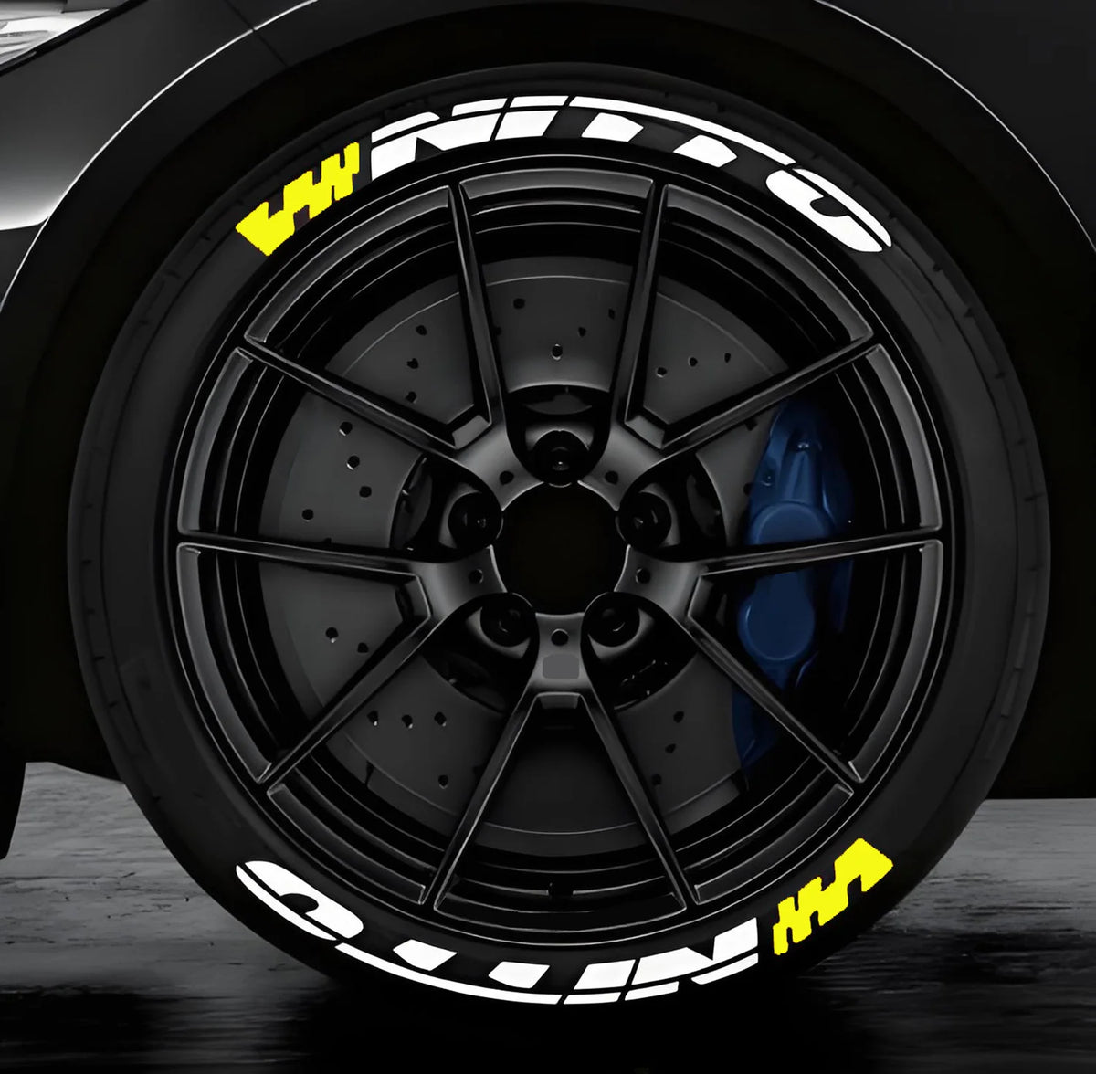 For 4 Tires 8PCS Lot Wheels Stickers Tuning 3D Permanent Pvc