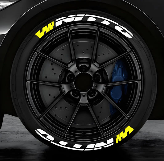 For 4 Tires 8PCS Lot Wheels Stickers Tuning 3D Permanent Pvc