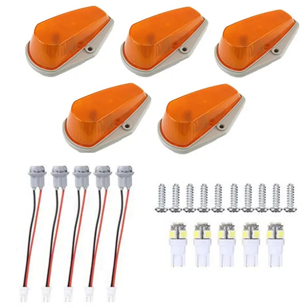 For Ford F350 F150 F250 1973-1997 5PCS Roof Cab Marker Running
