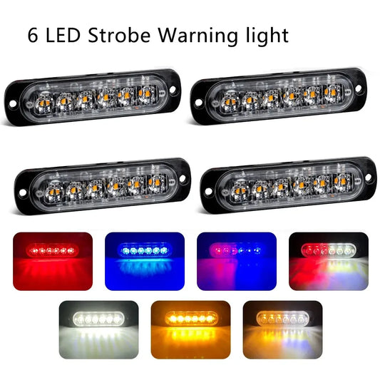 Strobe 6LED Flashing Warning 12-24v Trailer Taillight Truck Side