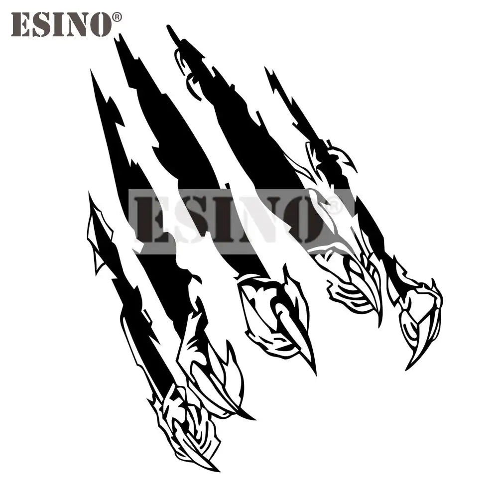 Creative Tiger Paw Pvc Carving Waterproof Sticker Bumper Glass