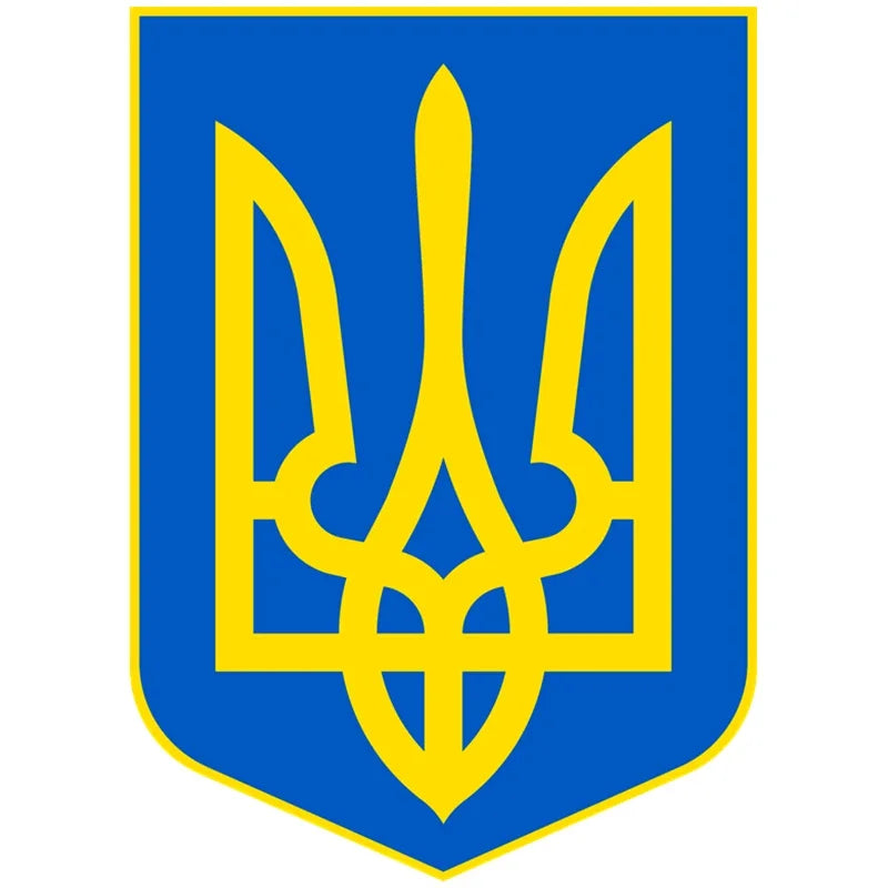 13CM Coat Arms Ukraine Funny Sticker Colorful Pvc Printed