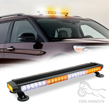 Leds Flashing Strobe Warning Bar Double Side Amber White