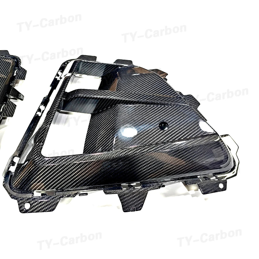 For BMW F95 X5M X6M F96 Dry Carbon Fiber Front Air Vent Trim