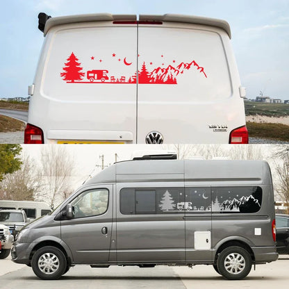 For Camper Creative Camping Forest Landscape Mountain Sticker