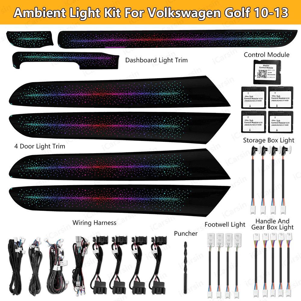 For Volkswagen Golf MK6 2008-2013 Interior Golf Starry Ambient