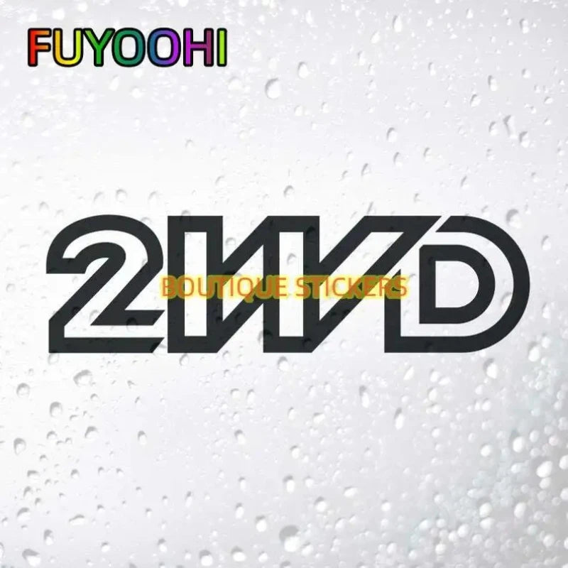 Fuyoohi Creativity Black White 2WD Vinyl Sticker Fashionable Rear
