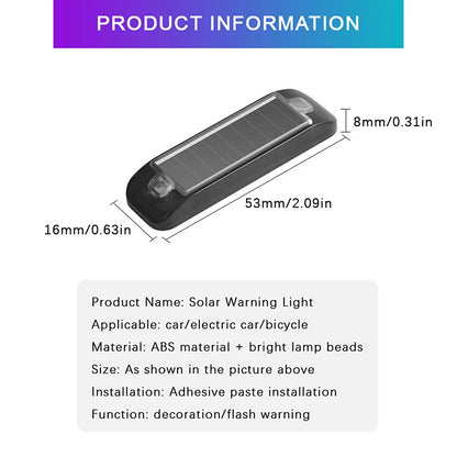 Solar Energy MINI Alarm Wireless anti-theft Warning Flashing