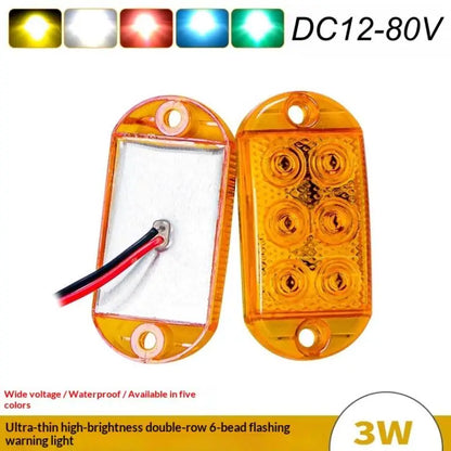 Set 12-80v Trailer Truck Signal Indicator 6leds high-brightness