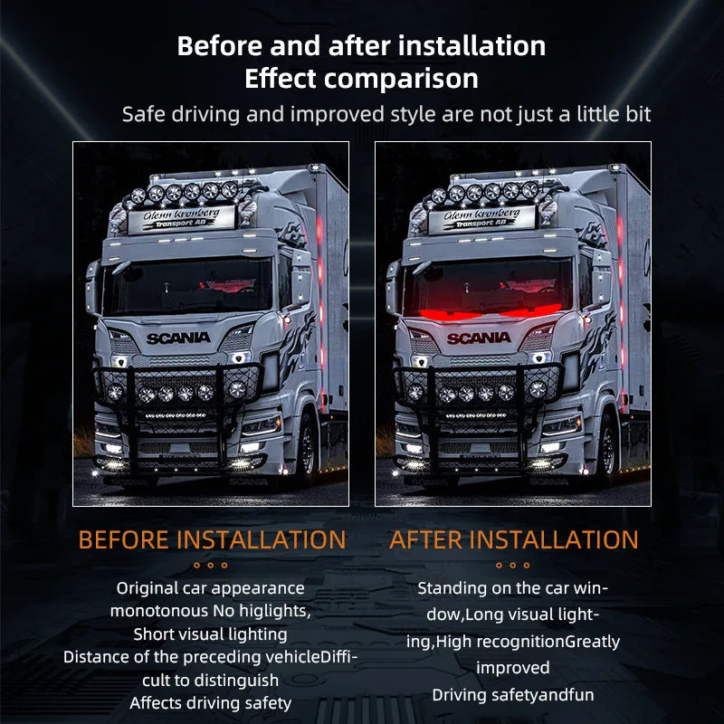 For Board Windshield 12V 24V Truck Devil Eye Pixel Panel