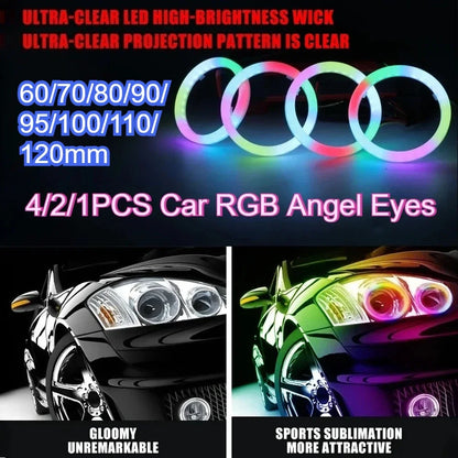 4PCS Set RGB Angel Eyes Halo Rings Cotton 12-24v