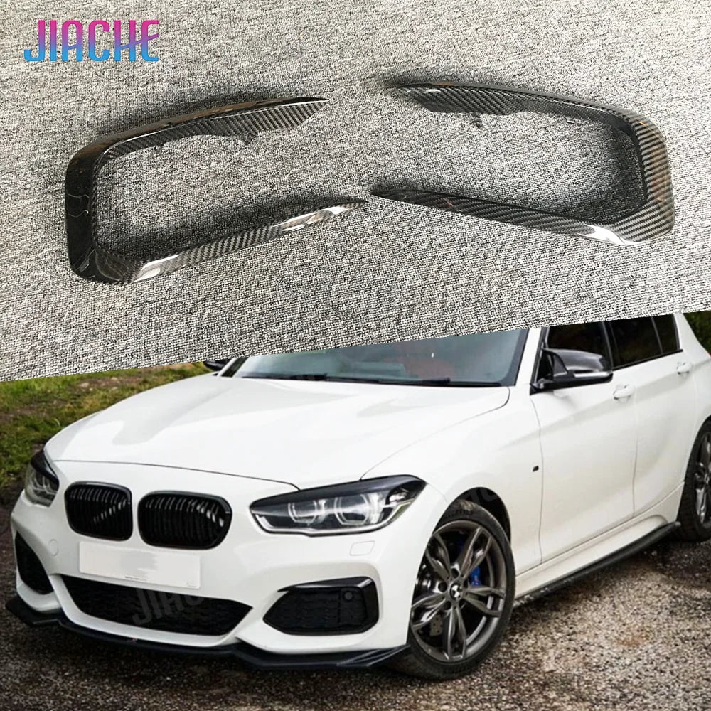 For BMW 1 Series F20 M Dry Carbon Fiber Front Fog Wind Knife