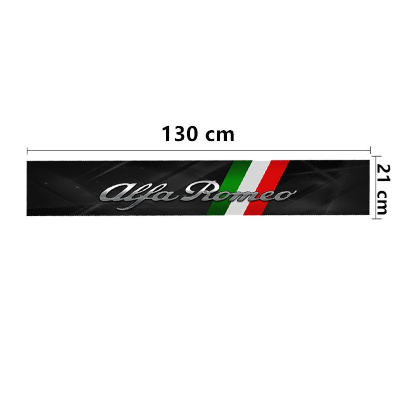 For Alfa Romeo Logo Stelvio Brera Carbon Fibre Color Windshield