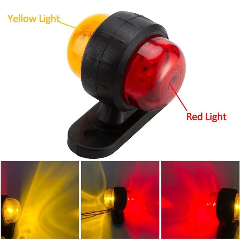 2PCS 12-24v MINI Side Marker Double Lighting Indicator Clearance
