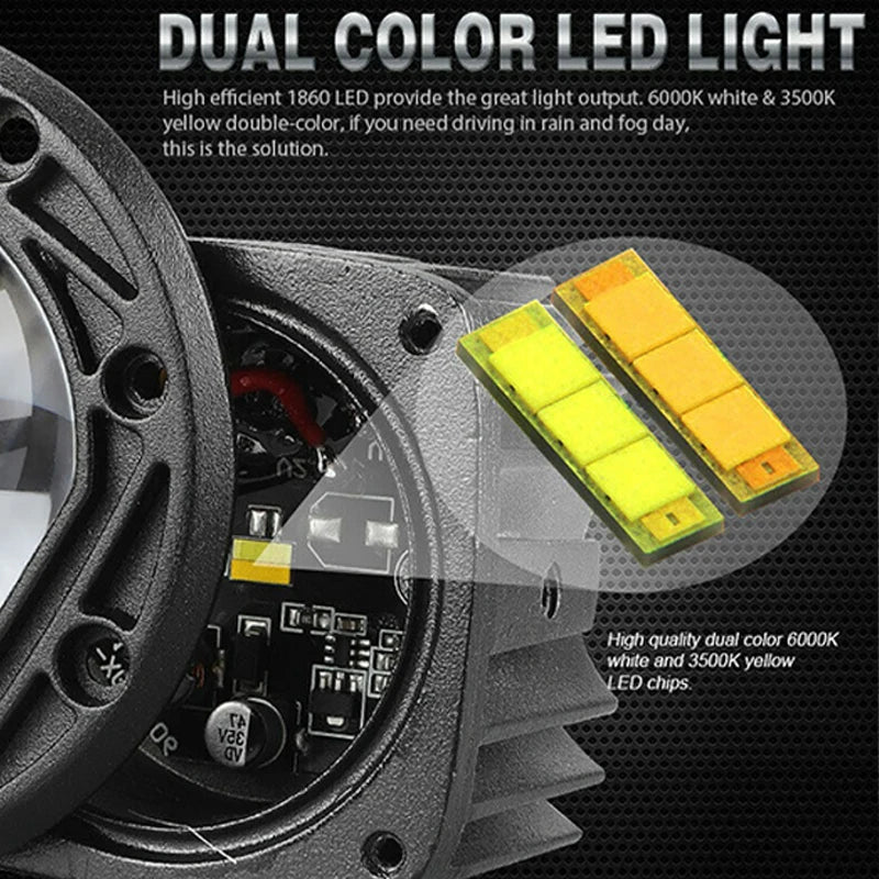 For Turck 3inch Work dual-color Brightness Driving Spotlight